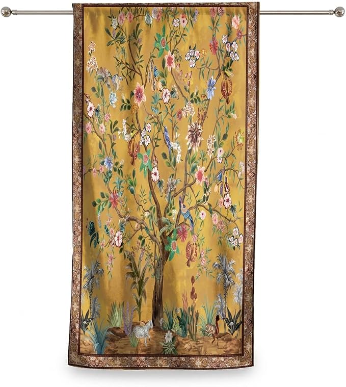 HMS Happy Memories Door Curtain, Tree of Life, 1 Panel | Rod Pocket, Thermal by HMSHappyMemoriesHomeDecorations