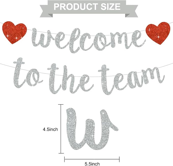 BEISHIDA Welcome to The Team Banner, NO DIY, Office Party Decorations - Image 2