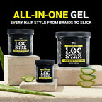 Loc Star Braid & Loc Gel, 30 fl oz | Extreme Hold for Braids, Locs, Twists, Cornrows & Edges | Smooths & Tames Frizz | No Heavy Residue | Long-Lasting | With Aloe Vera