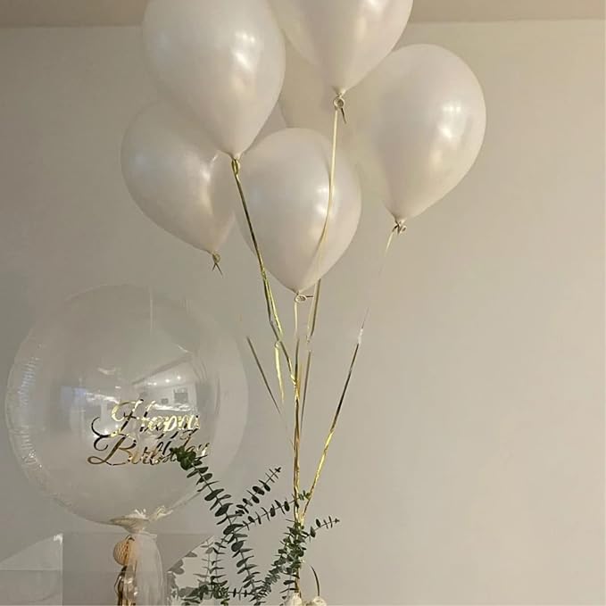 5 inch Pearl White Balloons - Image 5