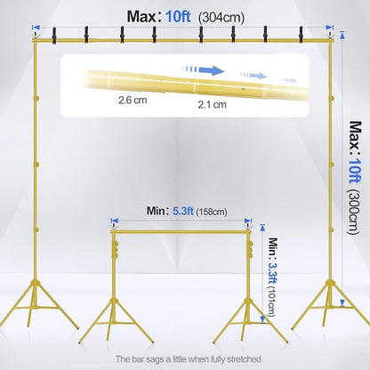 EMART Backdrop Stand 10x10ft Photo Studio Adjustable Background Stand Support - Image 2