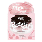eZn Pudding Hair Dye, Ammonia-Free, Semi-Permanent DIY Korean Hair Dye Color with Keratin (Pink_Toner)