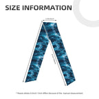 Men Women Sports Sweatbands, Multifunction Long Hair Band for Running Fitness Shower, Novelty Ocean Beach Theme Sea Waves Headwear Hair Accessories