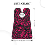 Waterproof Beard Grooming Bib, Luxury Pink Dark Gray Leopard Cheetah Print Shave Bib, Non-Stick Hair Catcher for Shaving Trimming, Apron Essential for Men Dad