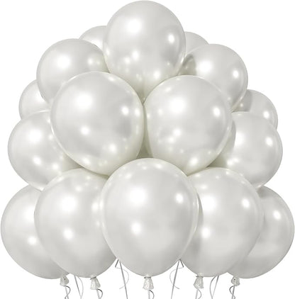 Jobkoo Pearl White Balloons 12 Inch 50Pcs Wedding Bridal Engagement Balloon | by Jobkoo