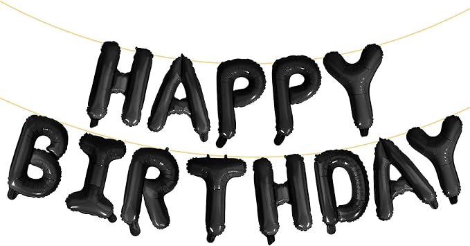 LIOZEOKUN Happy Birthday Balloon Letters 16 inch Mylar Foil Birthday Balloons by LIOZEOKUN