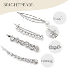 12 Pcs Hair Pins Set,Pearl Hair Clips Geometric Hair Pins Metal Hairpin,Minimalist Hair Styling Jewelry,Wedding Dainty Hair Barrettes Accessories,Bobby Pin for Girl Women
