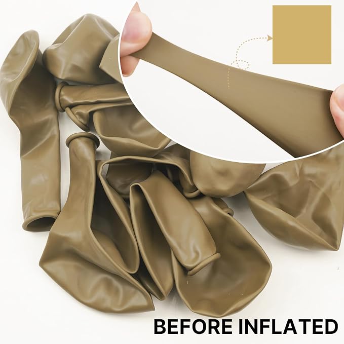 PartyWoo Tan Balloons 100 pcs 12 Inch Light Brown Neutral Boho Coffee Latex - Image 2