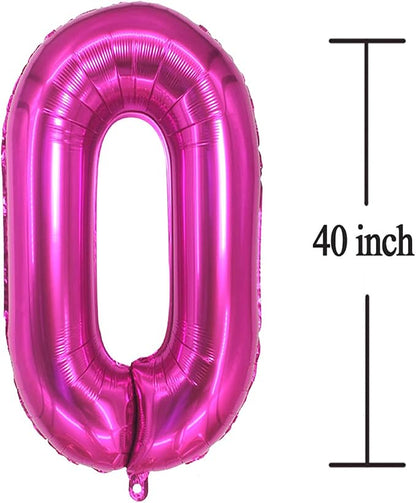 Jonhamwelbor Hot Pink Number 30 Balloon Dark Pink Number 30 Balloon Jumbo Giant - Image 3