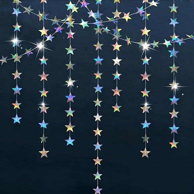Iridescent Star Garland Party Decorations by Unknown