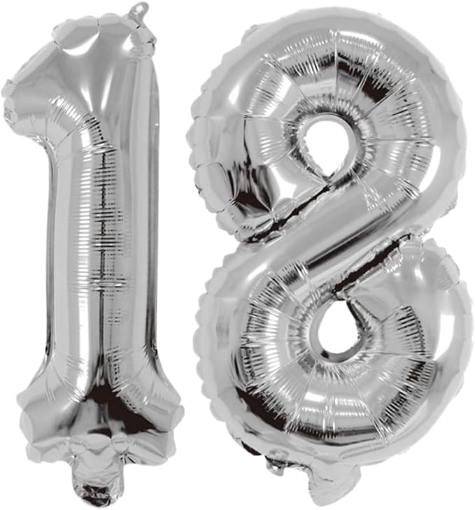 Number 18 Balloon Foil Mylar Balloons by YPSelected