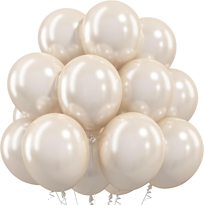 Pearl White Sand Balloons by Togvu