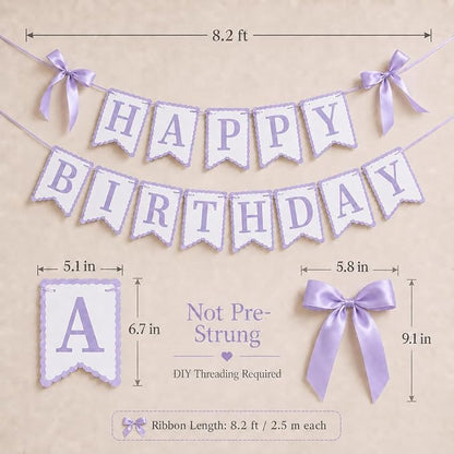 Lavender Happy Birthday Banner - Image 3