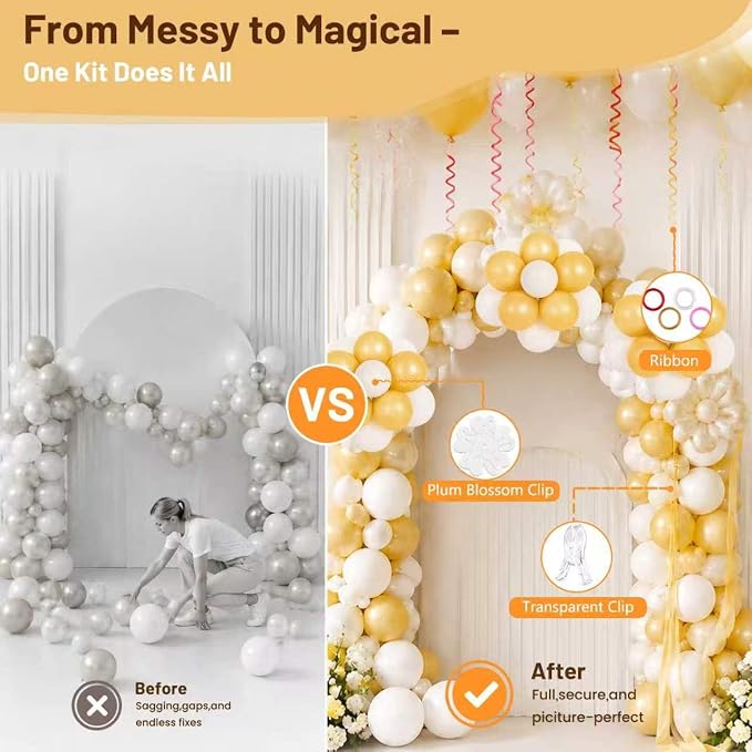 12 Pack Balloon Arch Clips Heavy Duty Transparent Clips, Arch Set - Image 3