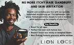 Lion Locs Hair Locking Dreads Moisturizer for Dreadlocks, Locks, Microlocs, Interlocks, Braids, Fauxlocs, Sisterlocks | - Large Container Residue and Build-Up Free (8oz) (Regular)