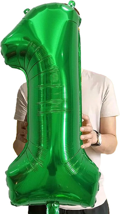 Number Balloons Green Party Balloon - Image 2