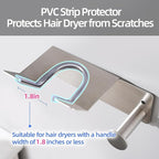 Hair Dryer Holder, Hair Dryer Holder Wall Mounted, Self Adhesive Blow Dryer Holder, Stainless Steel Dyson Hair Dryer Holder, Hairdryer Holder for Bathroom BANJEKT