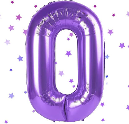 Purple Number Balloons, 40 Inch Purple Balloon 0.Birthday Decoration Children by Yeodong