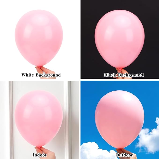 RUBFAC Pink Balloons 65pcs, 12 Inch Baby Light Pink Party Balloon - Image 3