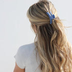 KAXI Hold Everything Mini Hair Claw, Perfect for Thick & Thin Hair, Straight, Wavy or Curly, Strong Clip With 32 teeth & Many Colors to Choose (Sky Blue)