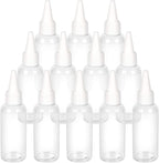 TRENDBOX 2oz / 60ml Hair Color Applicator Bottles Pointed Mouth Top Cap Bottles Twist Cap for Essential Oils, Liquid - 12 Pack