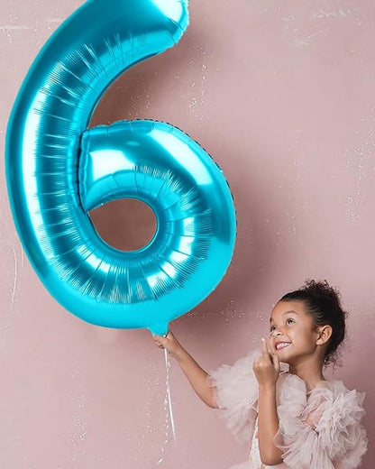 Number Balloons 5 Balloon Light Blue - Image 3