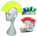 Helmet Mohawk Wig Adhesive Mohawk for Motorcycle Bicycle Ski Snowboard Helmet Hair Patches Skinhead Costumes Wig Cosplay Wig (Helmet not Included)