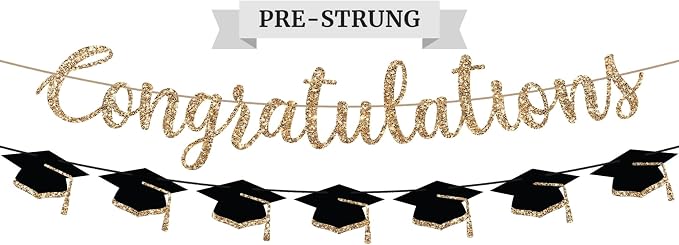 Pre-Strung Congratulations Banner by PerfectOccasion