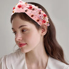 Pearl Headbands for Women,Non-slip Hair Accessories Wide Hair Band with Pearl Accessories Rhinestone for Valentine's Day Gift,Birthday,Party