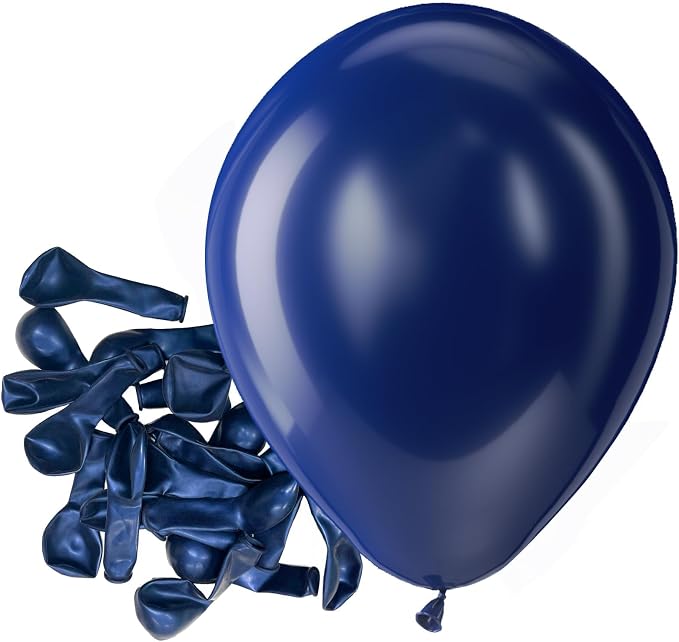 Bezente Navy Blue Latex Party Balloons 150 Pack 5 inch | Dark Blue Helium Matte by Bezente