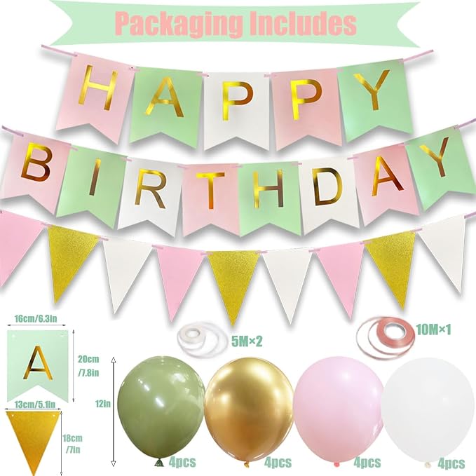 Happy Birthday Banner, Happy Birthday Decorations - Image 3