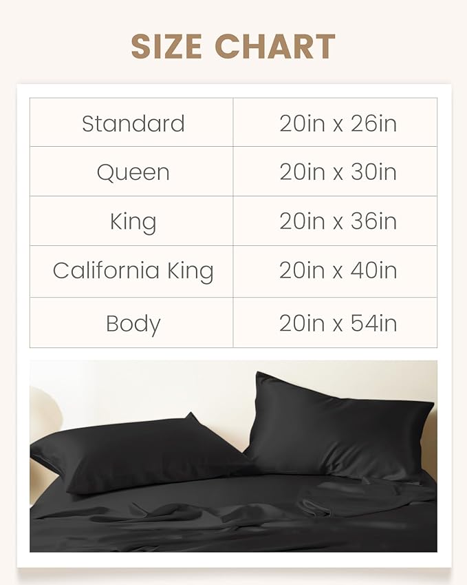 THXSILK 100% Mulberry Silk Pillowcase for Hair and Skin, Both Sides Grade 6A+ Pure Natural Silk, Soft and Breathable Black Zipper Pillowcase, Queen Size 20"x30"