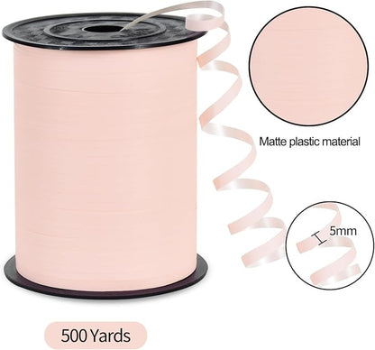 TONIFUL 500 Yards Nude Pink Curling Ribbon Balloon String Gift Wrapping | Pink - Image 2