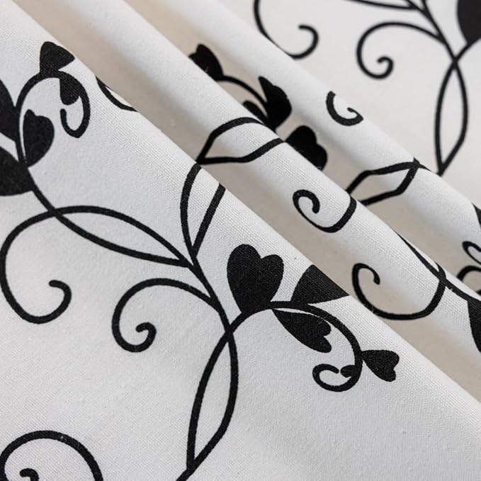 F-CHU Bohemian Floral Curtains 63 Long Patterned Curtain - Image 6
