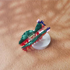 Cute Ocean Peacock Shrimp Hair Clip,Funny Acetate Claw Clips for Women