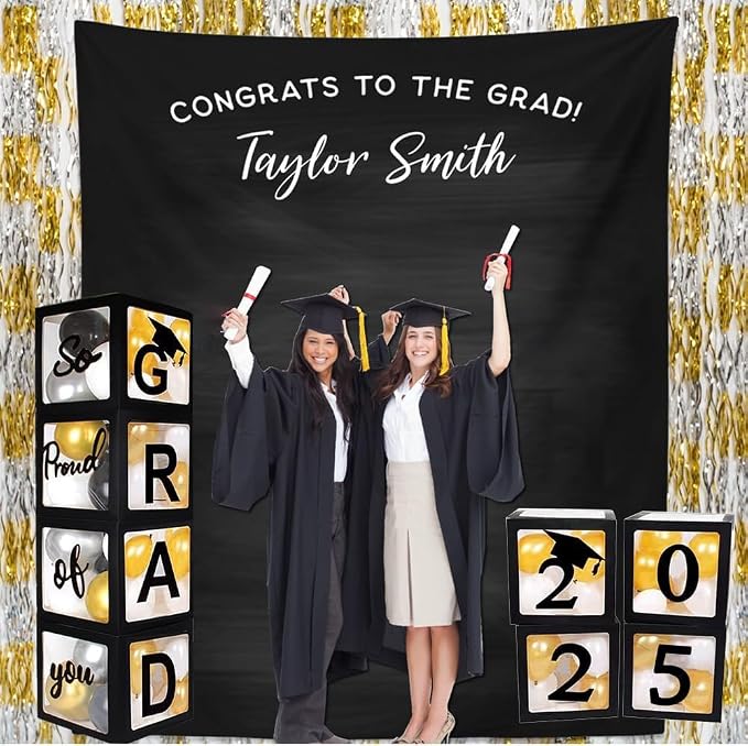 2027 Graduation Decoration Black Balloon Boxes - Image 6