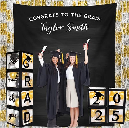 2027 Graduation Decoration Black Balloon Boxes - Image 6