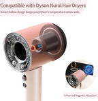 Dyson Hair Dryer Holder, Hair Dryer Wall Mount Hanger for Supersonic Nural, 5 Attachments Magnetic Aluminum Anti-Scratch Dyson Blow Dryer Holder with Cord Hook, No-Drill/Screw Installation UEMUSI