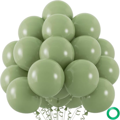 50pcs Sage Green Balloons, Helium Quality 12inch Neutral Olive Green Party by Colorfullifefromnowon