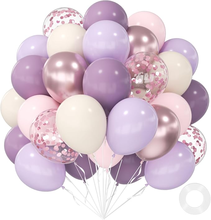 60pcs 12inch Dusty Purple Balloons by Unknown