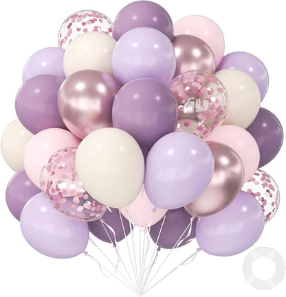 60pcs 12inch Dusty Purple Balloons by Unknown