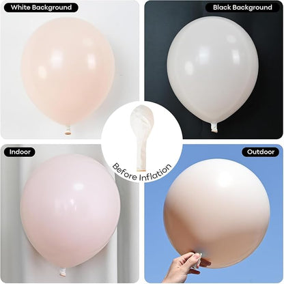 Neutral Balloons Arch Kit, Cream Peach Boho Balloons Garland - Image 3