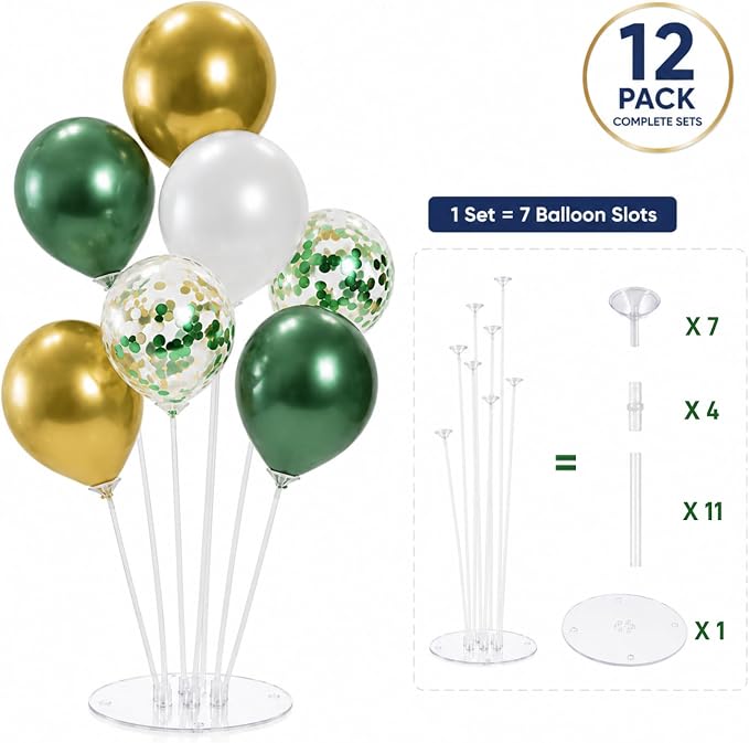 12 Pack Balloon Stands for Table 27.56 Inch Balloon Holders | Reusable Balloon - Image 2