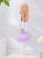 HEETA Hair Scalp Massager for Hair Growth, Shampoo Brush, Scalp Scrubber Exfoliator with Soft Silicone Bristles for Dandruff Removal to Relieve Stress, Wet Dry Use Updated Material, Purple