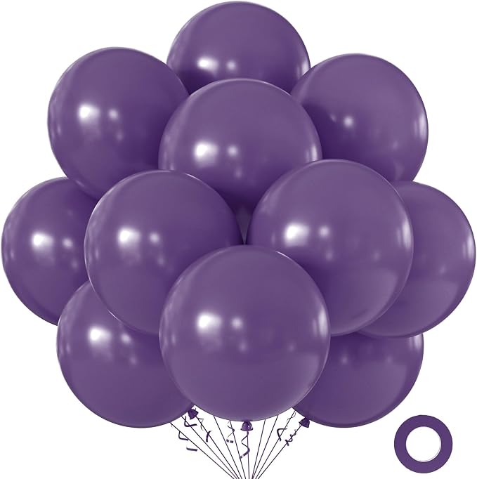 18 Inch Dusty Purple Balloons, Baby Shower, Birthday Party and Event Decoration by KALOR