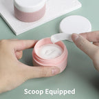ME.FAN Travel Containers for Toiletries, TSA Approved 1.5 oz Silicone Cream Jars, Leak-proof Journey Containers, Trip Accessories with Lid for Cosmetic Face Hand 4 Pack White Lid - Pink