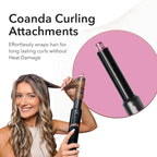 SRILabs StyleWrap Pro 7-in-1 Coanda Air Hair Multi Styler Dryer Brush with Negative Ions, Lighter and Foldable Design, Quiet Brushless Motor, Aviation-Grade Aluminum, Memory Function