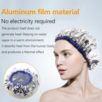 TCOTBE 2 pieces conditioning caps made of aluminum foil, thickened shower caps for hot oil treatment, reusable hair processing caps for home and salon use, hair dyeing and hot oil treatment tools