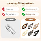 Flat Hair Clips for Women, French Hair Claw Clips for Thick, Thin, Long & Short Hair, Duck Billed Clips, No-Slip Grip Hair Styling Accessories for Women Girls Daily Use (MixB 6PCS)