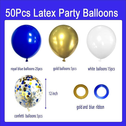 Royal Blue and Gold Balloons - Image 7